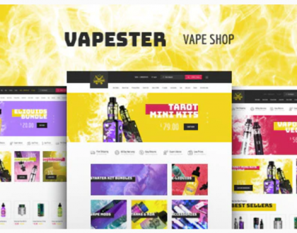 Vapester | Creative Cigarette Store & Vape Shop eCommerce Website Design Theme