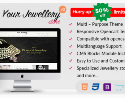 Jewelry Responsive ecommerce website design Theme Template