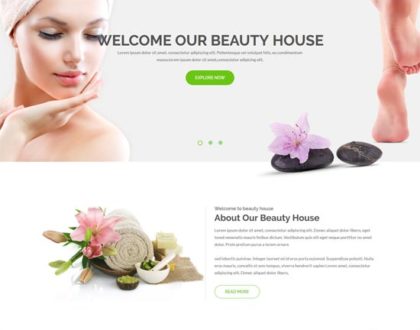 Beautyhouse Beauty Salon Website Design Template